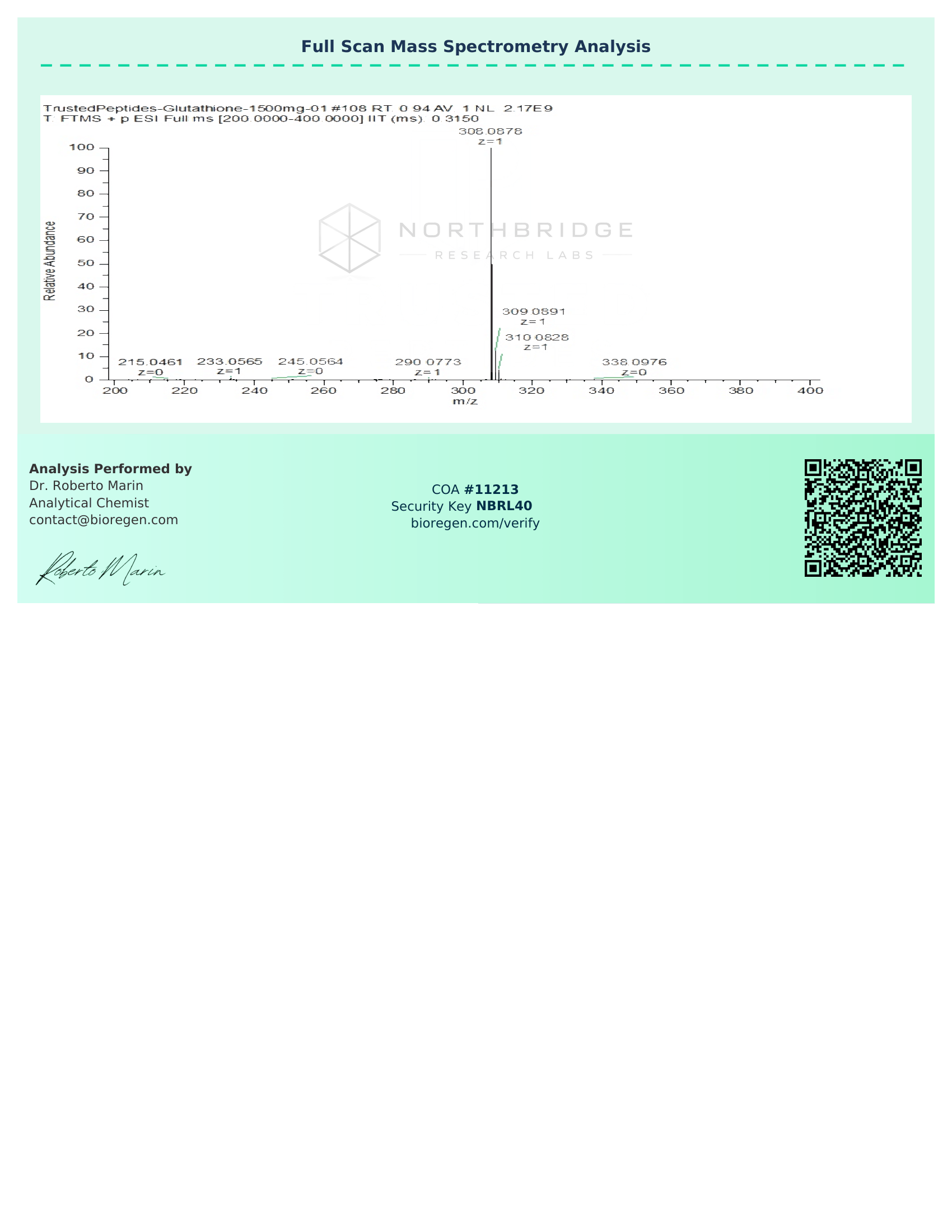 Glutathione Certificate of Analysis — page 2