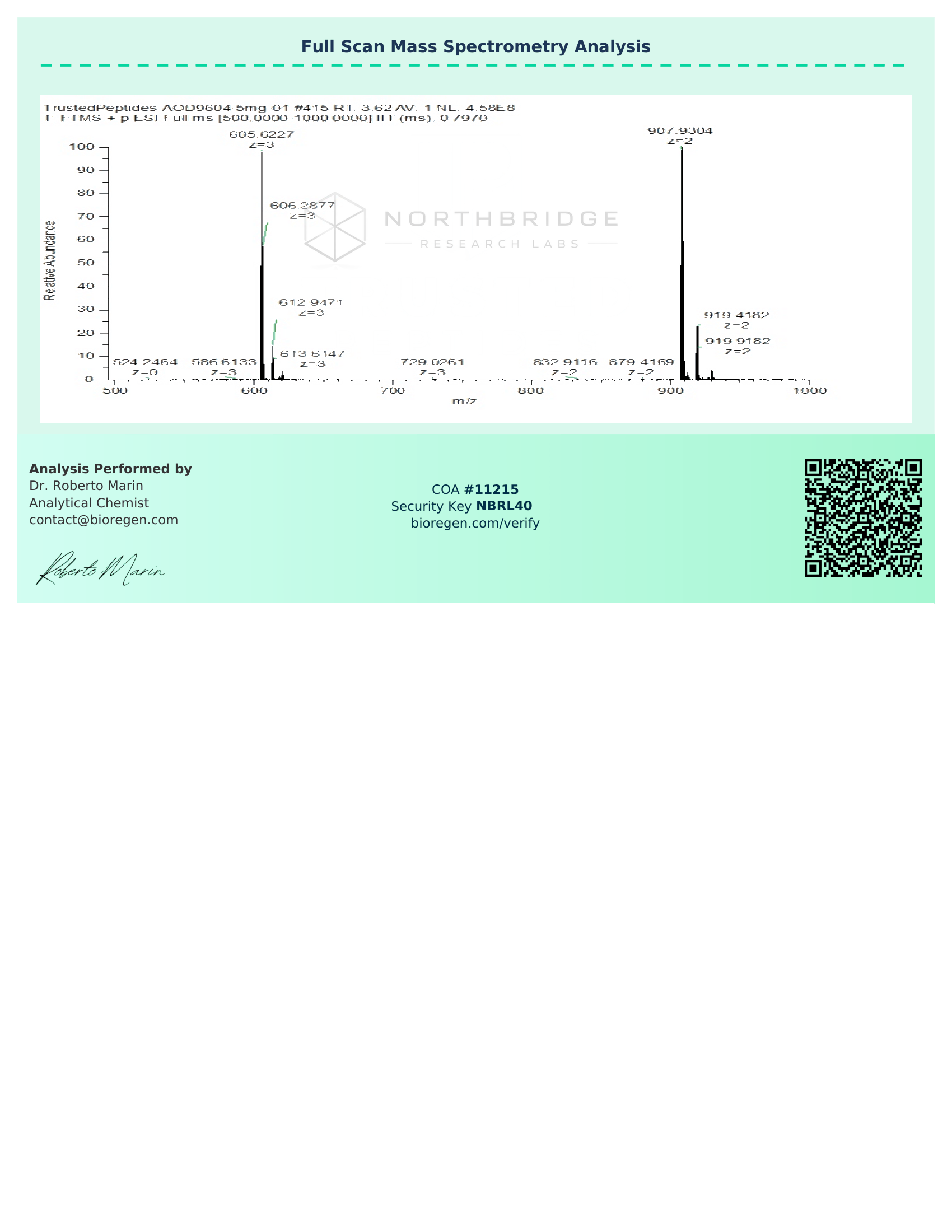 AOD-9604 Certificate of Analysis — page 2